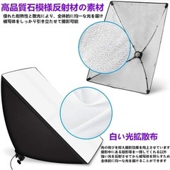 ソフトボックス LED 撮影用 ライト 50x70cm 照明キット 遠隔操作の画像