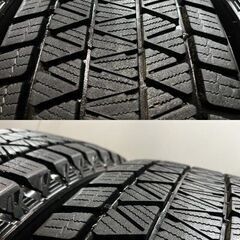 【BS BLIZZAK DM-V3 225/65R17】スタッドレス【ECO FORME SE-20 17インチ 7J5HPCD114.3+38】22年製 バリ溝 ハリアー RAV4等　(KTB323)クレジットカード QRコード決済可能の画像
