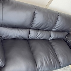 【値下げ不可】ニトリ  3人用ソファー (Nシールド ビット3KD BK）の画像