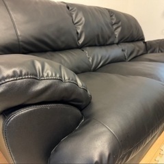 【値下げ不可】ニトリ  3人用ソファー (Nシールド ビット3KD BK）の画像