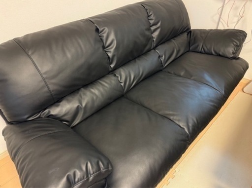 【値下げ不可】ニトリ  3人用ソファー (Nシールド ビット3KD BK）