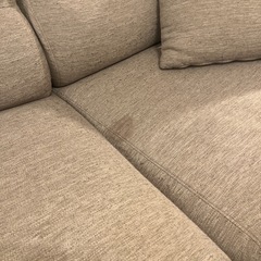 【無料】2人用ソファ　ベージュ色　ニトリ製品の画像