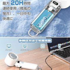 【新品】ハンディファン 冷却プレート付き 携帯扇風機 冷感 手持ち扇風機 小型 強力の画像