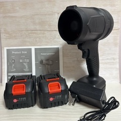 ブロワー 洗車 強力ブロー 小型 電動 エアダスター バッテリー 2個付き 掃除の画像