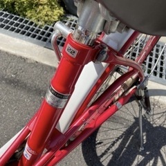 自転車　22インチ　かわいい赤白カラーの画像