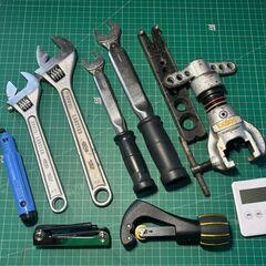 【中古】真空ポンプ＆エアコン取付工具フルセットの画像