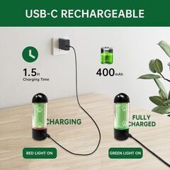 未使用 7色LEDライト付き犬用うんち袋ディスペンサー フラッシュライト IPX6防水 USB-C充電式の画像