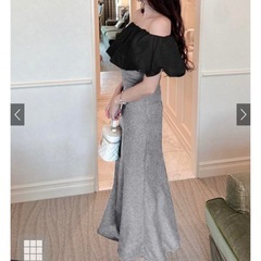 新品タグ付き未着用♡GRLの2wayバルーンスリーブワンピースです☺️の画像