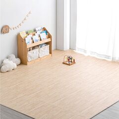 防音マット/赤ちゃんペットのプレイマット/ジョイントマット/大判59cm/厚み10mm/6畳用/32枚組/木目調/床暖房対応/ノンホルムアルデヒド/サイドパーツ付/タンスのゲン/カーペットの画像