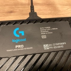 Logicool 青軸 ロジクール メカニカル ゲーミング キーボード PRO RGB YU0039　ゲーム テンキーレスの画像
