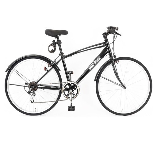 自転車 クロスバイククロスバイク 26インチ シマノ6段変速 自転車 26インチ 軽量 スチールフレーム