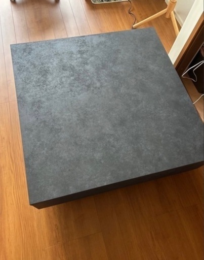 美品】LOWYA ローテーブル モルタルブラック（現金支払い）