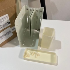 折りたたみ ブックシェルフ ホワイトの画像