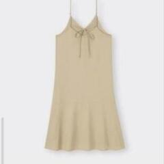 【XL】GU・ワンピース(ベージュ)の画像