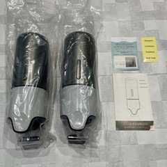 シャンプーボトル ディスペンサー マグネット 強力 壁掛け シルバー 2本セットの画像