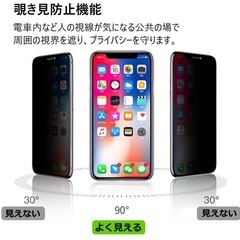 iPhone11/XR用 覗き見防止 画面ガラスフィルムの画像