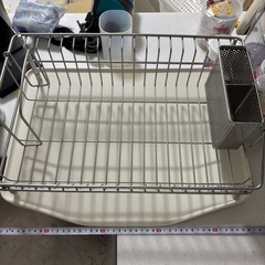 ラック　水切りラック　白の画像