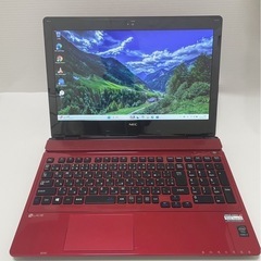 NECノートパソコン /i7/SSD512GB/8GB/Office付/美品/赤の画像