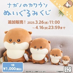 ナガノのカワウソ　ぬいぐるみくじ　D賞マスコットの画像
