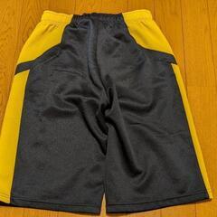 ハーフパンツ L　ナイキ　NIKE　小学生　ジュニア　キッズ　155 165 160 ネイビー　イエロー　バスケ　古着　サッカー　スポーツ　ハーパンの画像