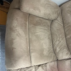 美品　電動ソファー　三人掛け　ベージュの画像