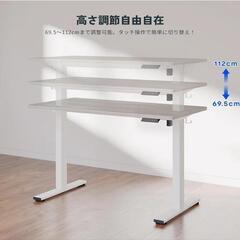 FLEXISPOT 電動式スタンディングデスク(幅120×奥行60,メモリー機能付き) 昇降デスク 高さ調節デスク パソコンデスク 人間工学 ゲーミングデスク

の画像