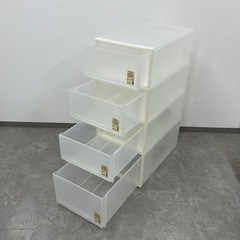 無印良品 衣装ケース 引出式　深×1 大×3 まとめ売り 収納 衣類収納の画像