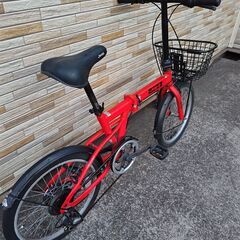 中古自転車 6段変速 20インチ 折り畳み 軽整備済み 防犯登録対応 町田市 相模原市 MM797の画像