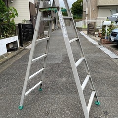 アルミ製の梯子　ハシゴ　脚立の画像