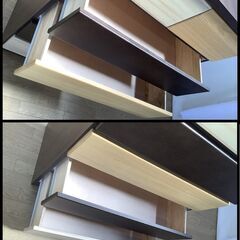 No.110　チェスト　タンス　木目　５段（豊橋市収集業務課リユース家具）の画像