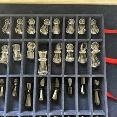 クリスタルカットのチェス飾り物の画像