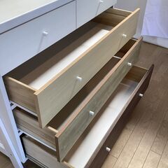 No.114　ニトリ　チェストラック　Ｎランダム100　ホワイトウォッシュ（豊橋市収集業務課リユース家具）の画像