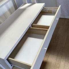 No.114　ニトリ　チェストラック　Ｎランダム100　ホワイトウォッシュ（豊橋市収集業務課リユース家具）の画像