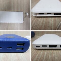 ( M-713 )モバイルバッテリー ３個 まとめ売り 10000mAh 20000mAh USB ライトニング Type-C Type-B PSEマーク認証 中古 動作確認済みの画像