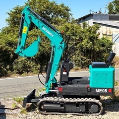 三菱 新キャタピラー ME08 0.8tクラス 小型 油圧ショベル バックホー 可変脚式 幅狭バケット付き 静岡県 富士市発 下取り可能 陸送可能の画像