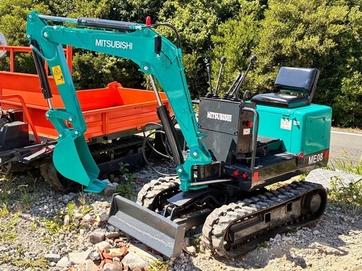 三菱 新キャタピラー ME08 0.8tクラス 小型 油圧ショベル バックホー 可変脚式 幅狭バケット付き 静岡県 富士市発 下取り可能 陸送可能