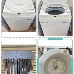 ご成約済み　配送設置0円で🆗👌冷蔵庫&洗濯機分解洗浄済み✨✨の画像