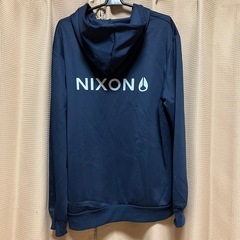 NIXON ネイビー ジップアップフーディ XXLの画像