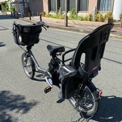 パナソニック電動自転車子供乗り2人椅子付きの画像