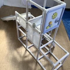 No.120　キッズ　滑り台付きジャングルジム（豊橋市収集業務課リユース家具）の画像