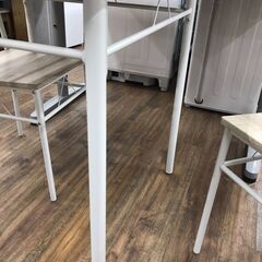 【ジャングルジャングル広陵店】　家具　ダイニングセット　2人用　ナチュラル＆ホワイト　☆ジモティー特別価格☆の画像