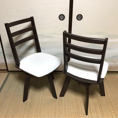ダイニングチェア2脚(回転式)の画像