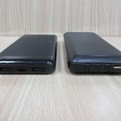 ( M-714 )モバイルバッテリー ２個 まとめ売り 10000mAh USB ライトニング Type-C Type-B PSEマーク認証 中古 動作確認済みの画像