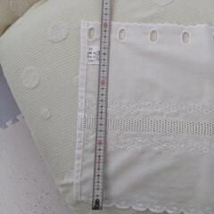 綿混カフェカーテン　高さ30cm✕幅160cm　オフホワイトの画像