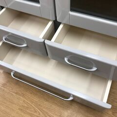 ★リユースのサカイ春日部店★KJ11135  キッチン収納 グレー H91×W150×D32 クリーニング済みの画像