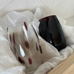 吹きガラス　ペアグラスの画像