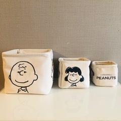 スヌーピー 収納ボックス 3個セットの画像
