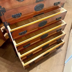 【武蔵小山店】 和箪笥　7段　10杯　和タンス　民芸家具　アンティーク家具　レトロ家具　昭和レトロ　整理箪笥　着物収納　木製チェスト　和家具　桐箪笥風　収納家具　古家具　ヴィンテージ家具　和モダン　民芸調　箪笥　タンス　チェストの画像