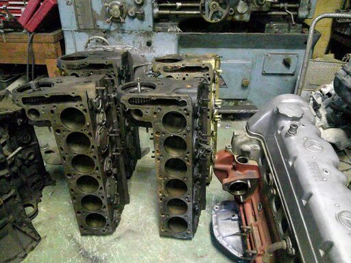 MベンツSLリビルトエンジン制作販売専門工場-127-129-130.部品加工.内燃機業務常設