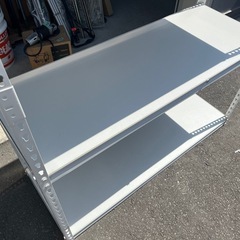 4段 組立式 スチール棚　スチール製 棚板合板 物品棚 収納 便利 ラック  W1200×D450×H1630中古品 ③の画像